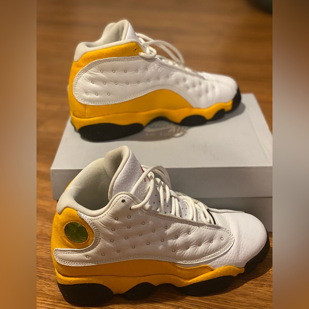 Kids White and Yellow Sneakers